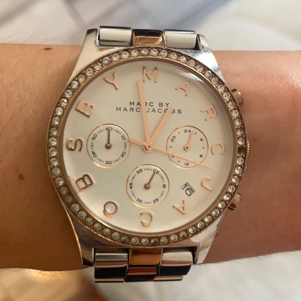 Silver and rose gold Marc Jacobs watch